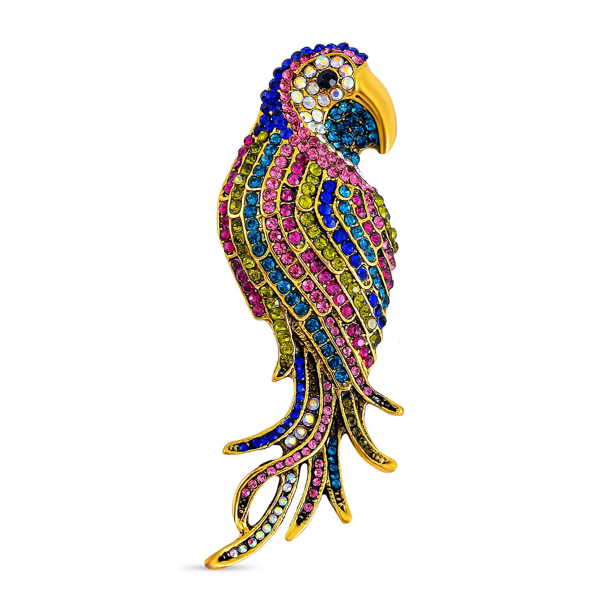 Multi Colour Crystal Brooch (Parrot) 7640116 0
