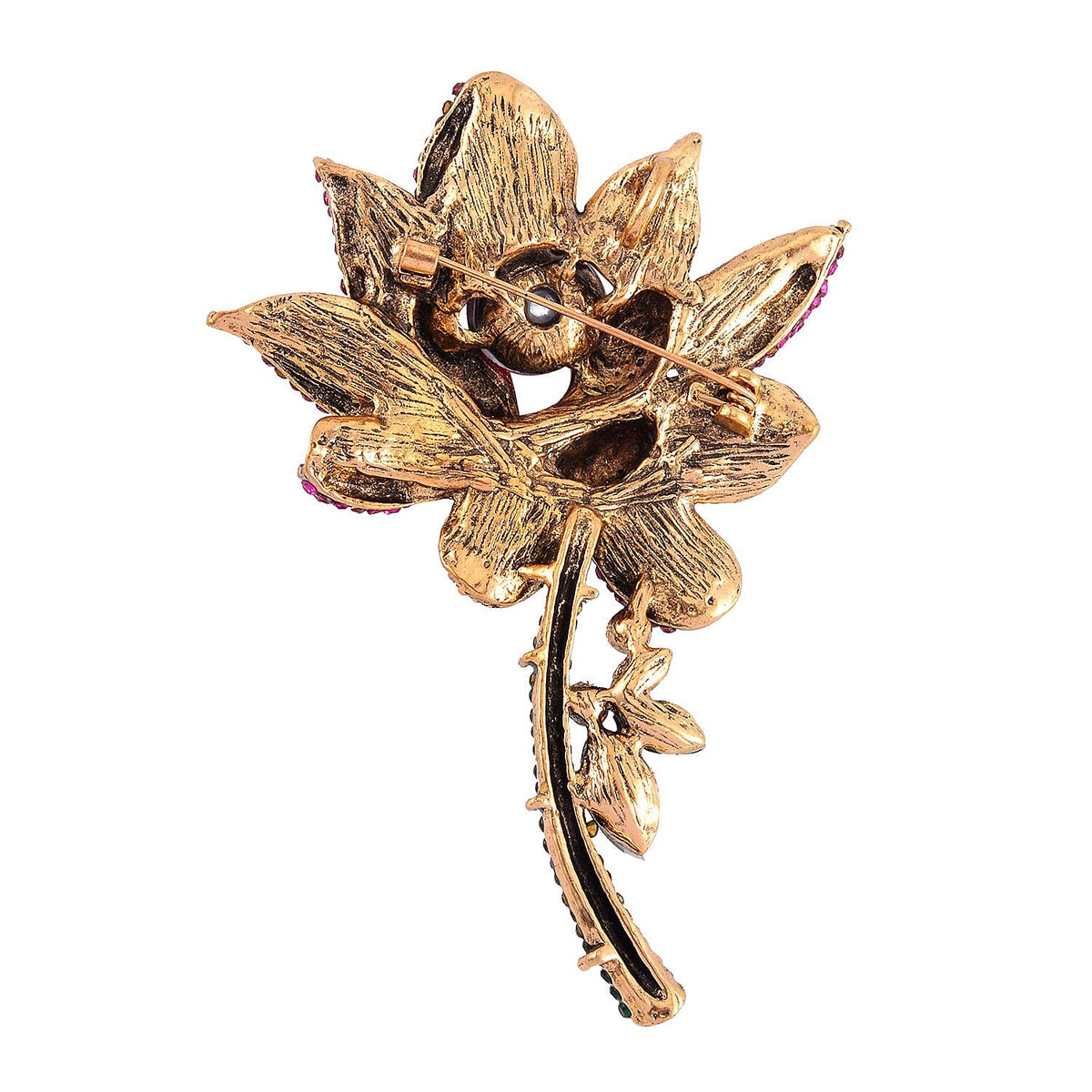 Multi Colour Crystal Floral Brooch 7640412 4