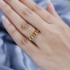 D'Joy Multi Sapphire Ring in 18K Vermeil Yellow Gold Plated Sterling Silver 1.18 Ct.