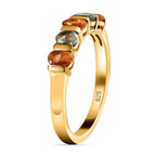 D'Joy Multi Sapphire Ring in 18K Vermeil Yellow Gold Plated Sterling Silver 1.18 Ct.