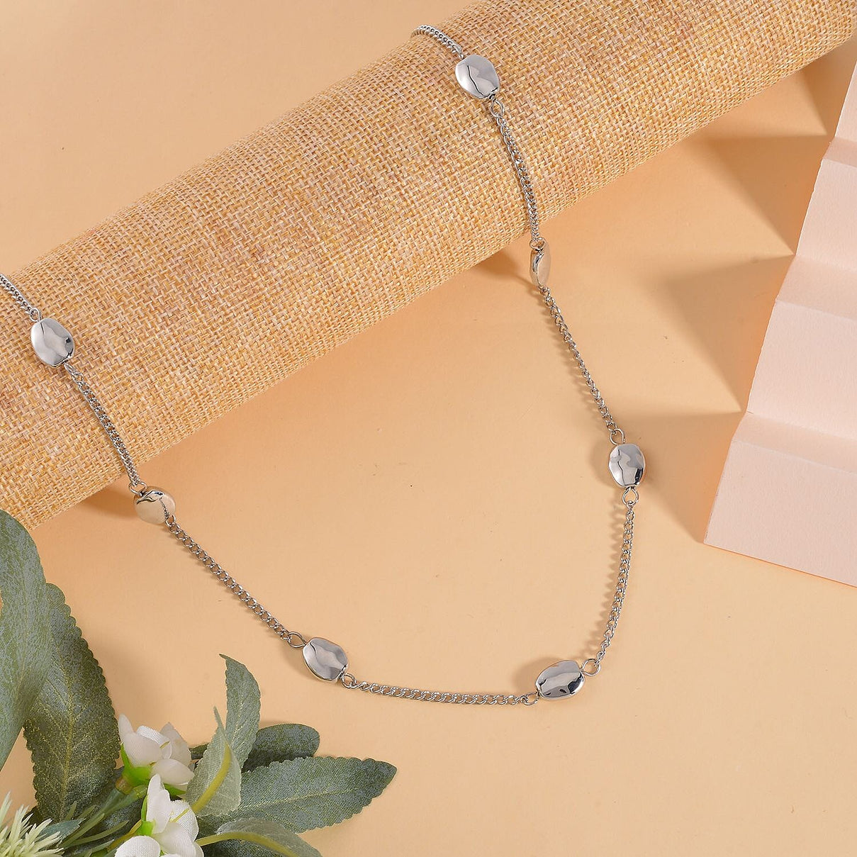 Designer Inspired -Pebble Station Necklace (Size - 29-3 inch Ext.) 7642298 2