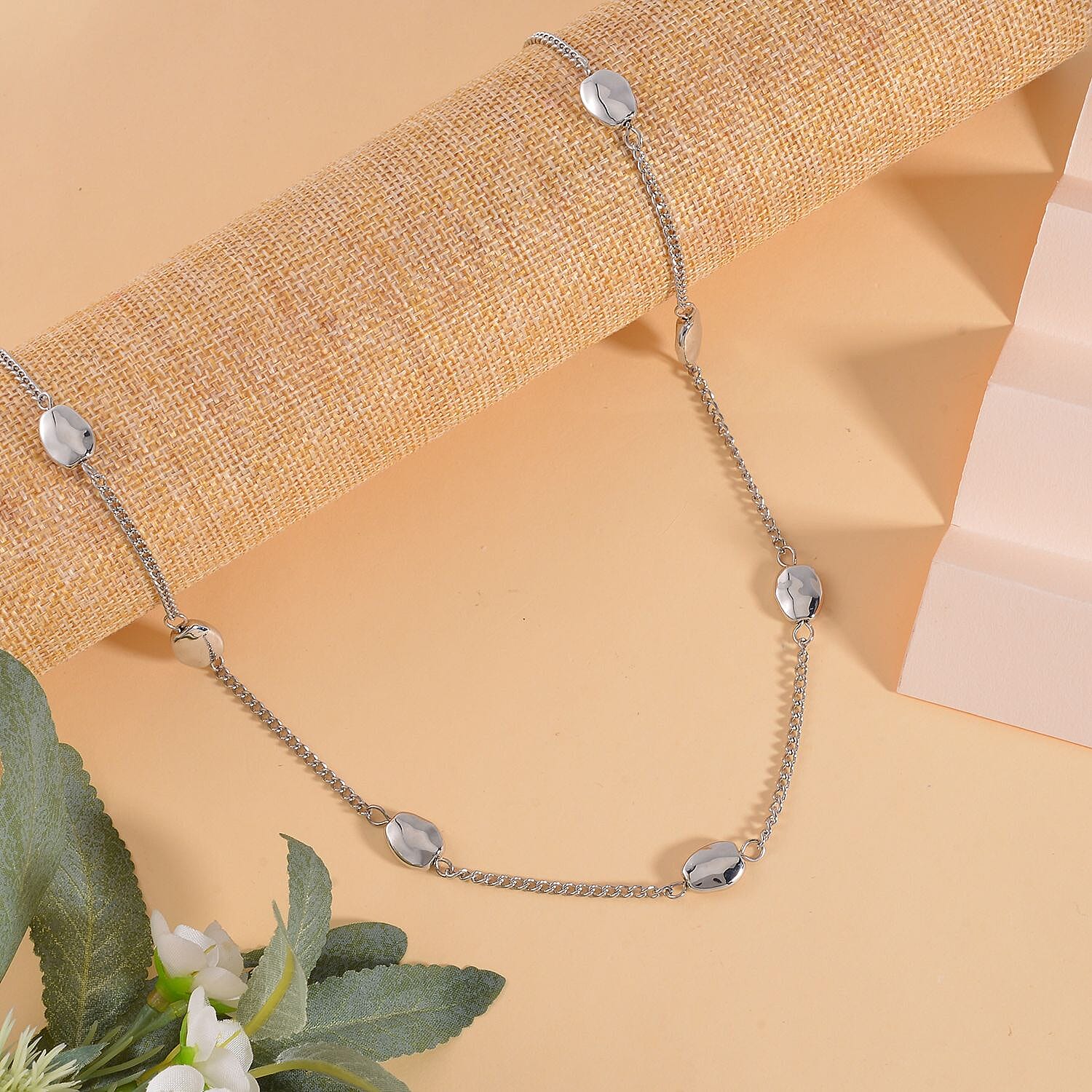 Designer Inspired -Pebble Station Necklace (Size - 29-3 inch Ext.) 7642298 2