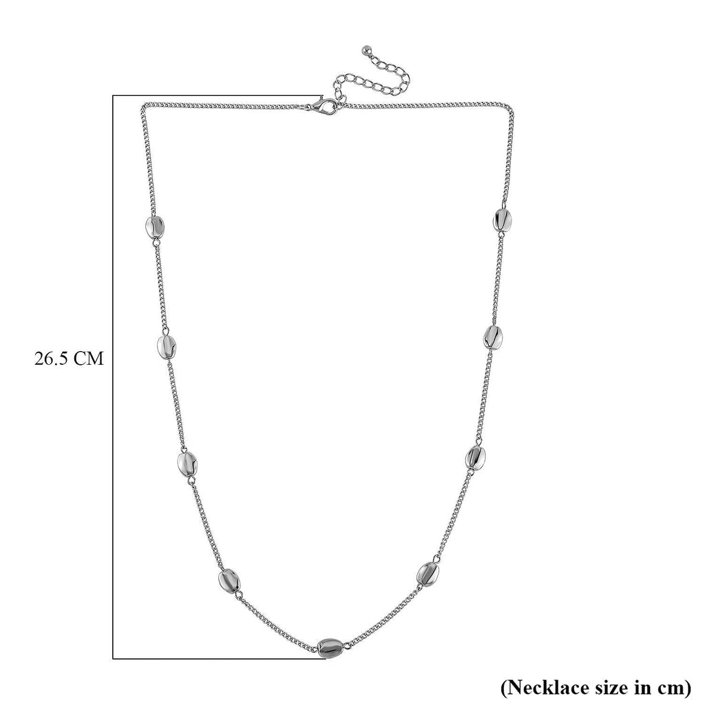 Designer Inspired -Pebble Station Necklace (Size - 29-3 inch Ext.)