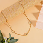 Designer Inspired - Pebble Station Necklace (Size - 29-3 inch Ext.)