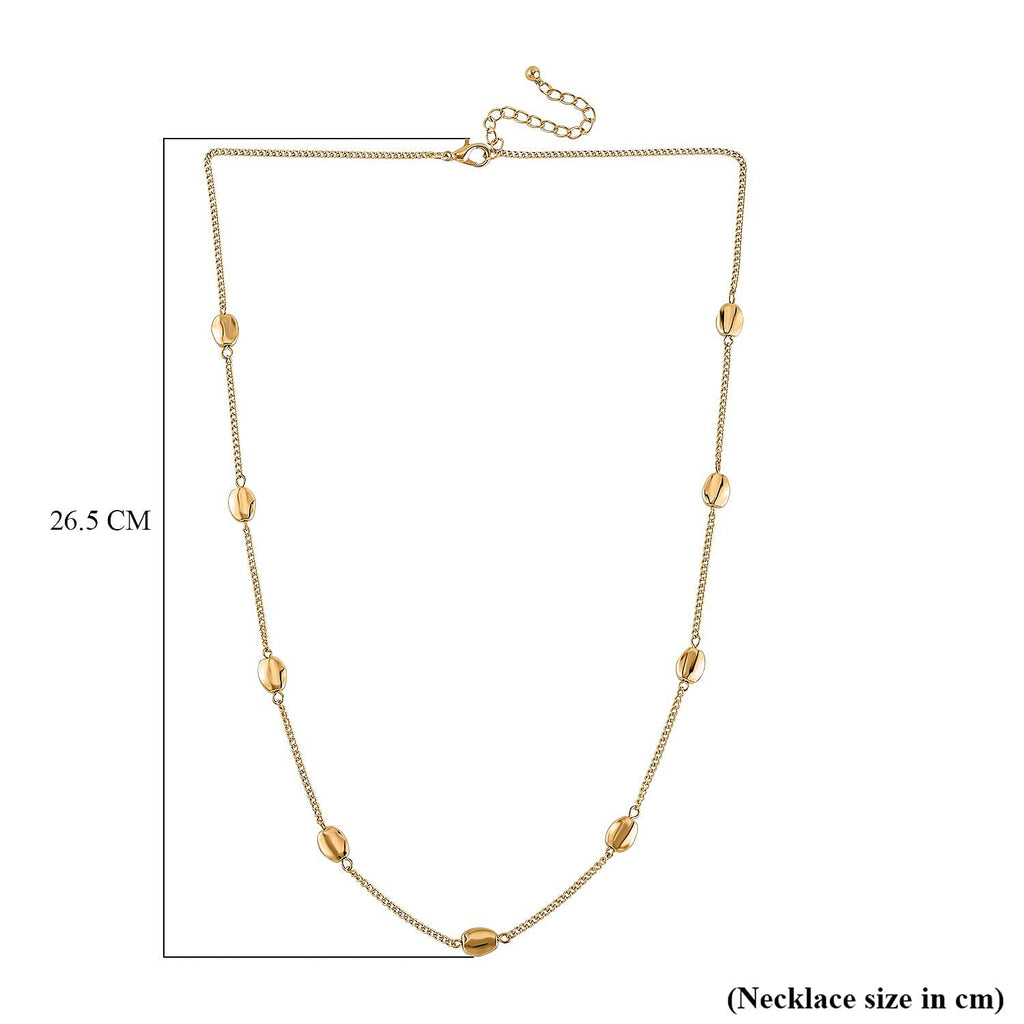 Designer Inspired - Pebble Station Necklace (Size - 29-3 inch Ext.)