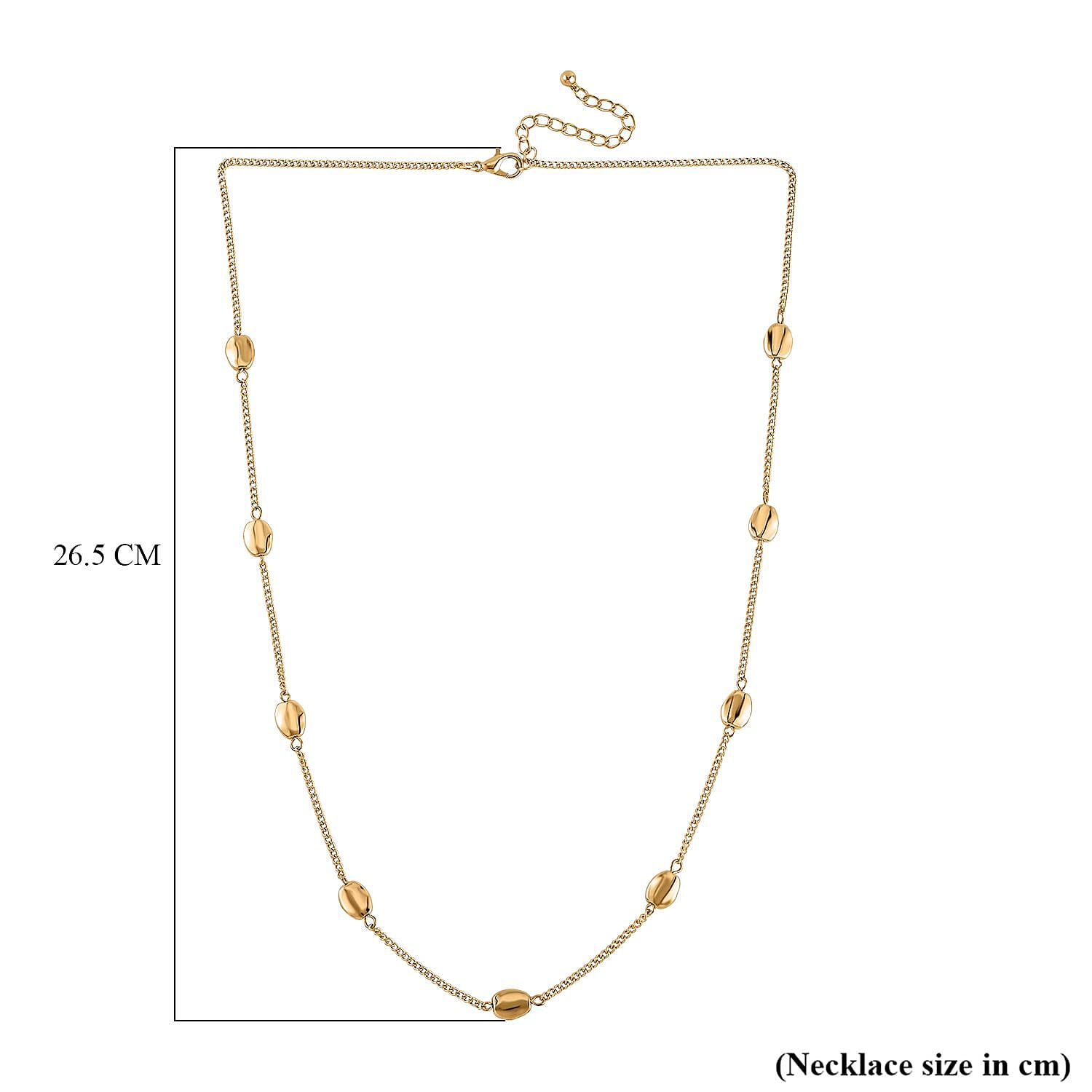 Designer Inspired - Pebble Station Necklace (Size - 29-3 inch Ext.) 7642368 4