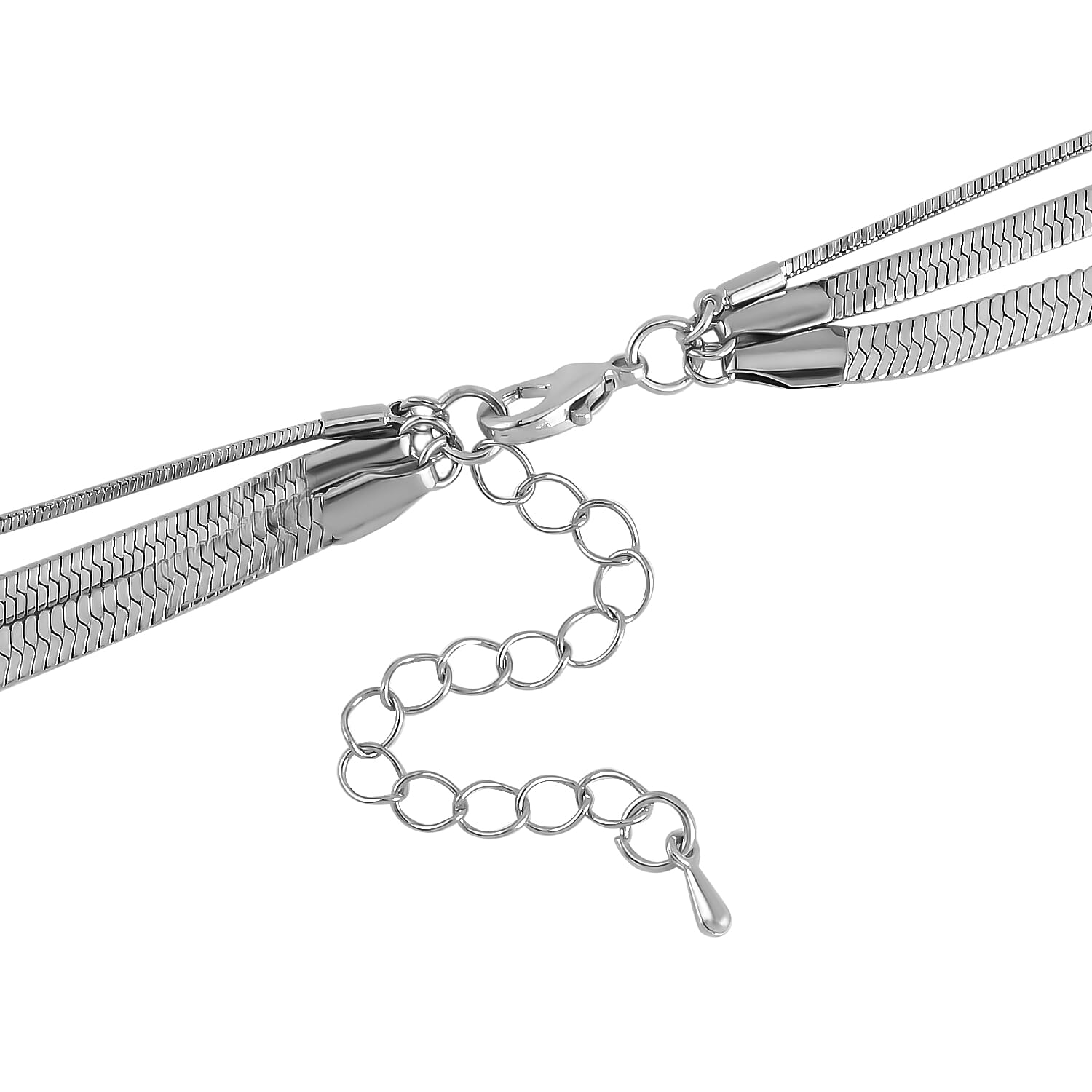 Ball Shell Pearl Lariat Pattern Necklace (Size - 20) in Silver Tone 7591818 2