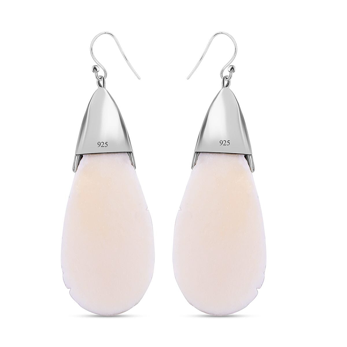 Royal Bali Collection - Ox Bone &amp; Ruby Teardrop Earrings  Sterling Silver 25.60 Ct 7620788 4