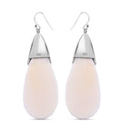 Royal Bali Collection - Ox Bone & Ruby Teardrop Earrings  Sterling Silver 25.60 Ct