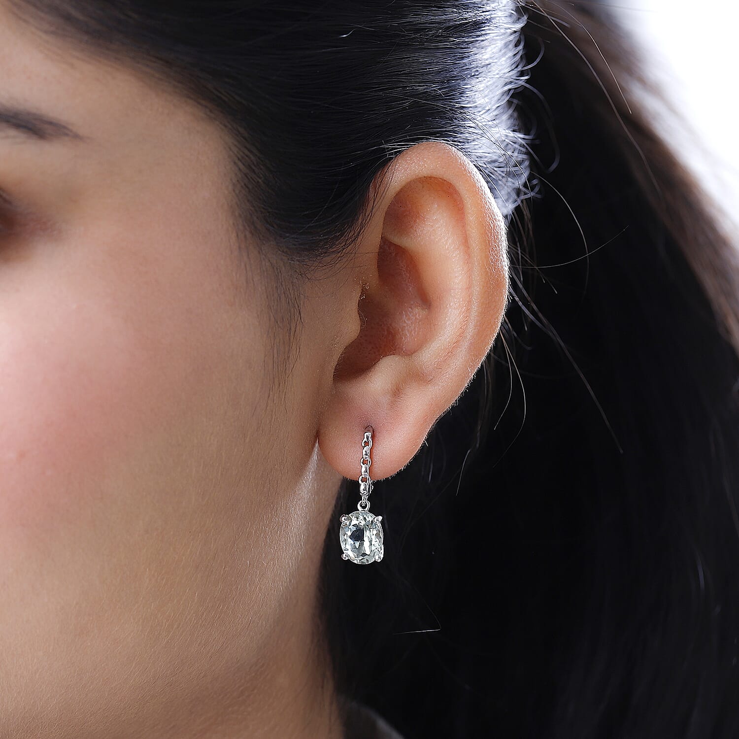 Prasiolite Earrings in Platinum Overlay Sterling Silver 5.06 Ct. 7615795 2