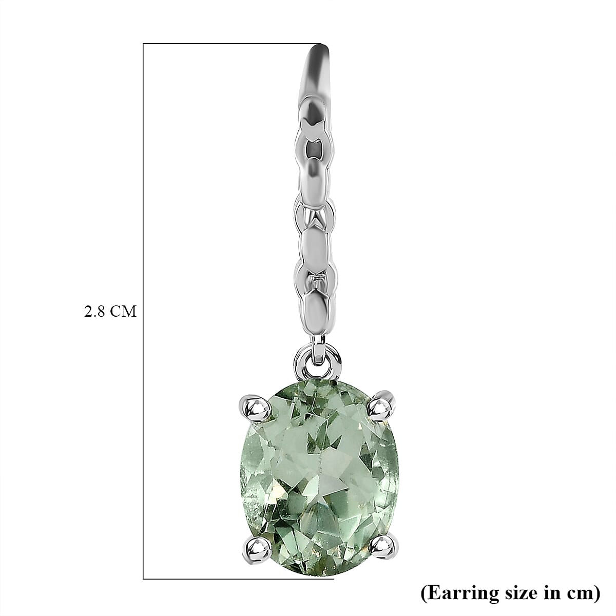 Prasiolite Earrings in Platinum Overlay Sterling Silver 5.06 Ct. 7615795 5