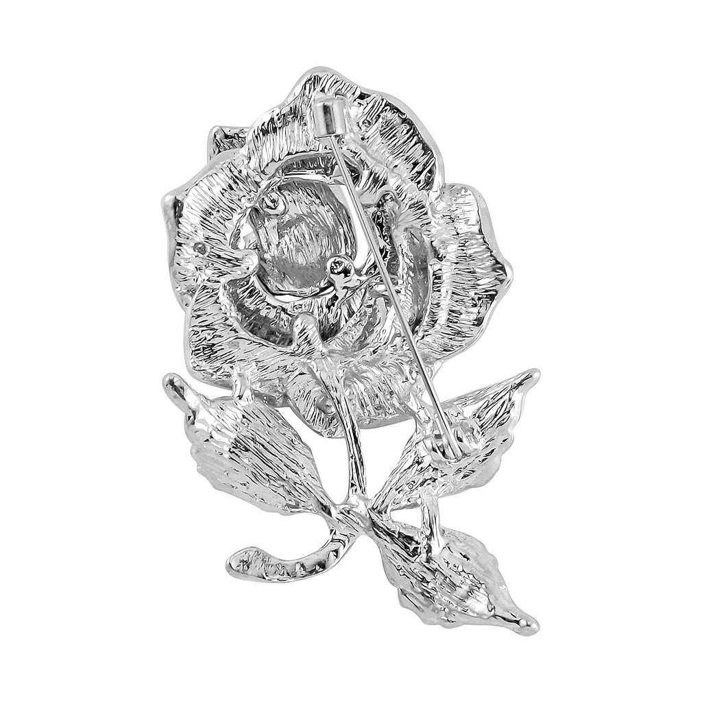 Simulated Mystic White Crystal ,  White Crystal  Brooch