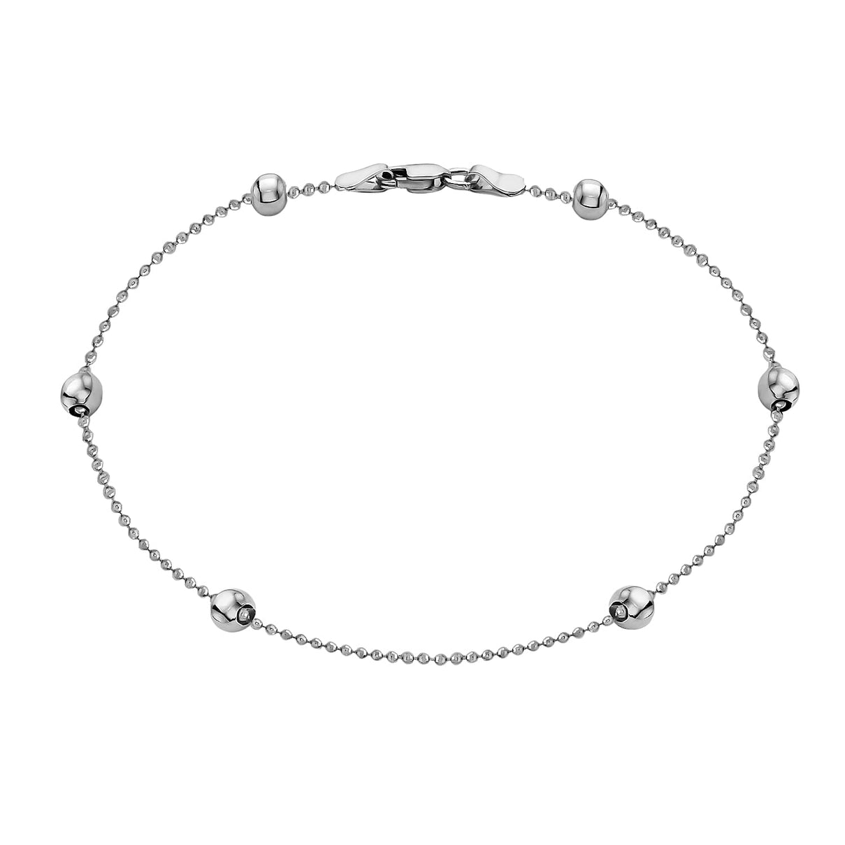 Sterling Silver 6 x 4mm Ball Chain Anklet 9 Inch 7569611 0