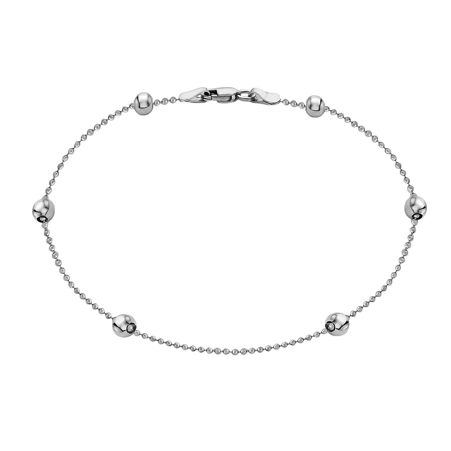 Sterling Silver 6 x 4mm Ball Chain Anklet 9 Inch 7569611 0