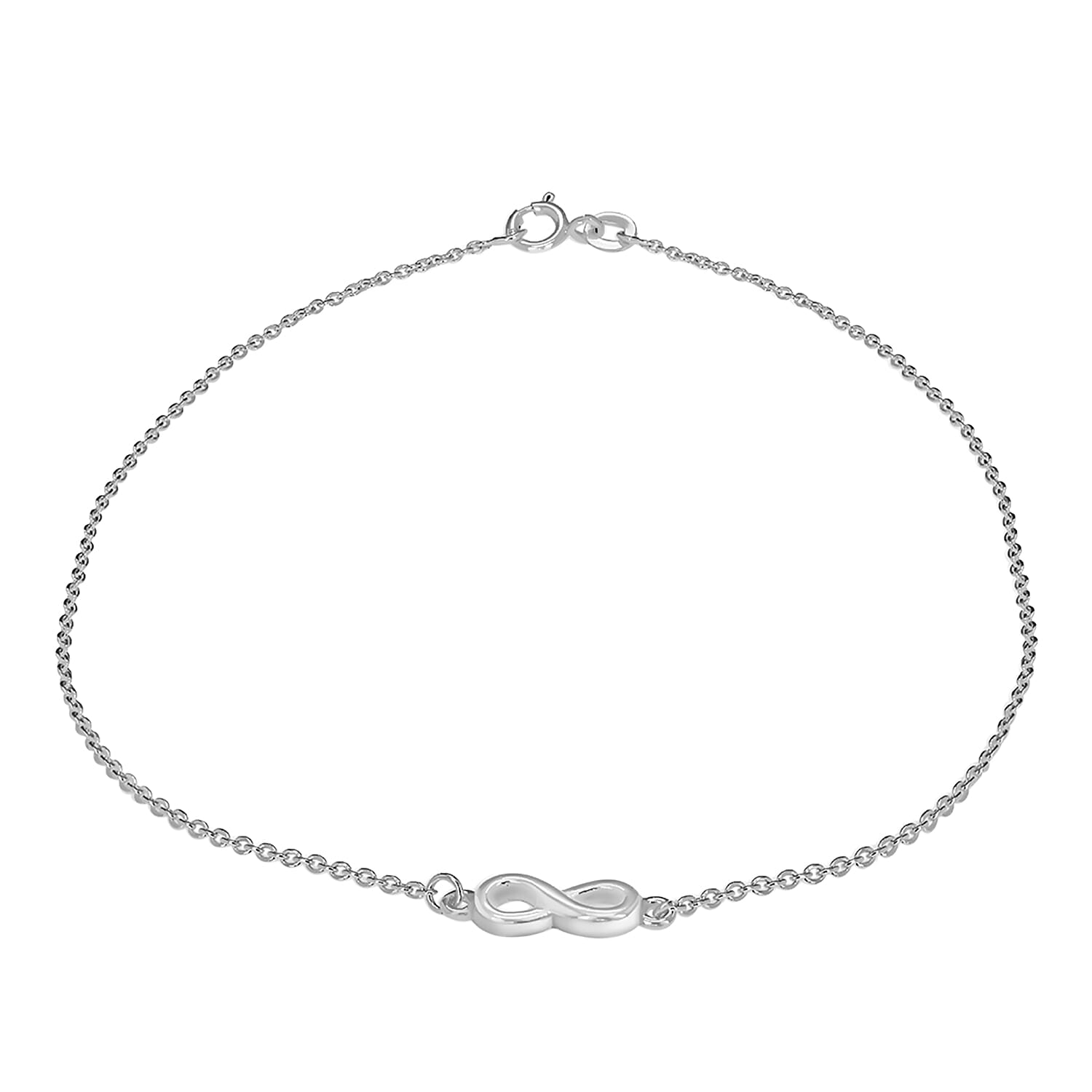 Sterling Silver 16mm x 4.5mm Infinity Anklet 10.2 Inch 7569692 0