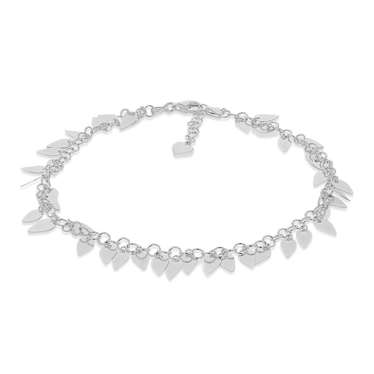 Sterling Silver 11mm Fringe Adjustable Anklet 9 Inch to 10 Inch 7569708 0