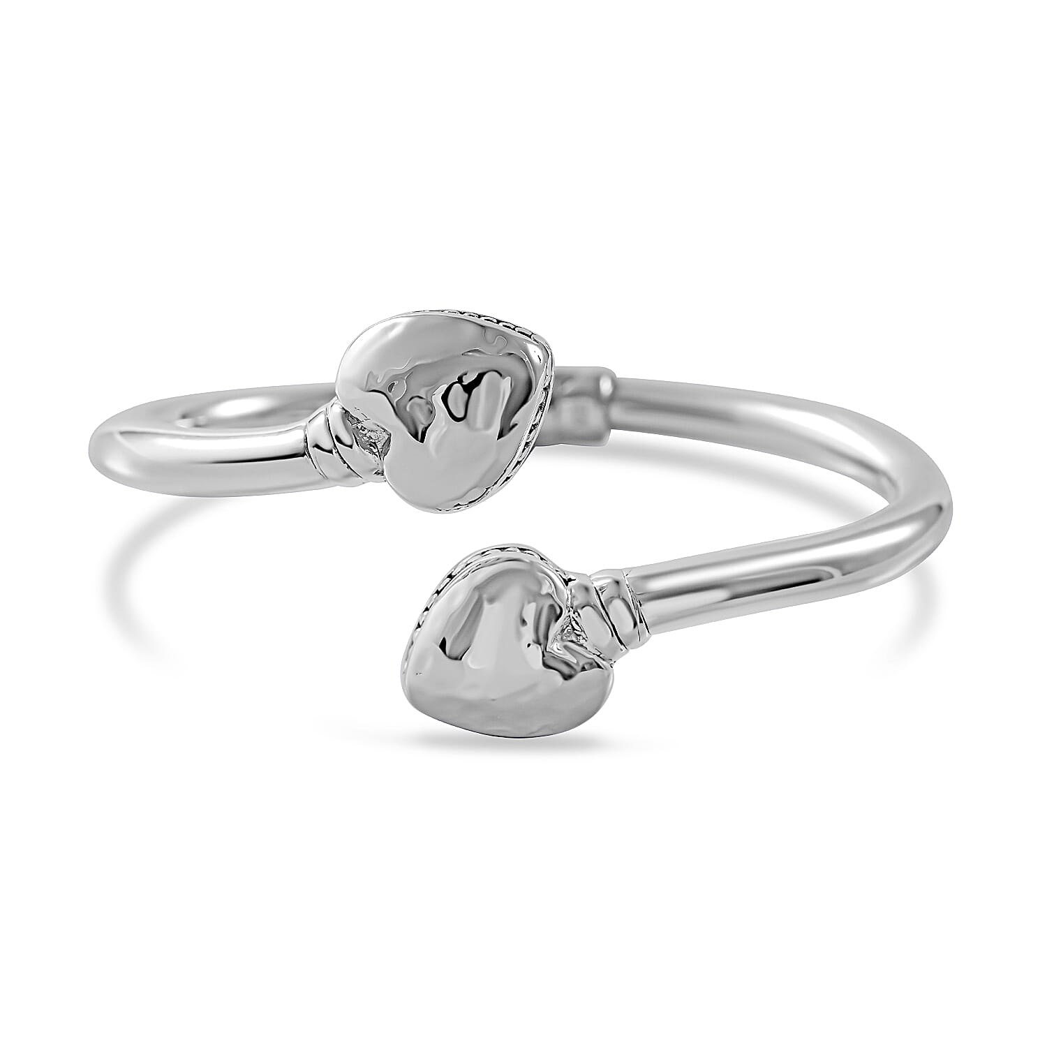 Sterling Silver Heart Bangle, Silver Wt. 14 Gms 7595479 0