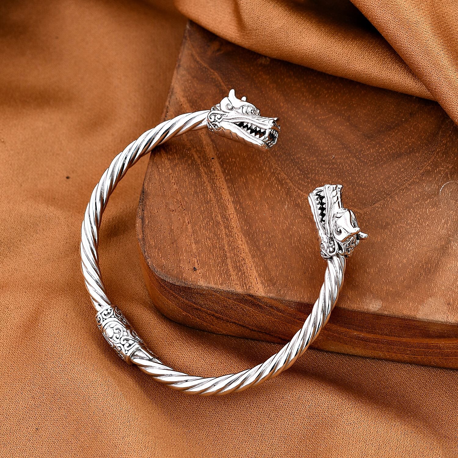 Royal Bali Collection - Sterling Silver Cuff Bangle (Size 7.5), Silver Wt 22.20 GM 7620786 2