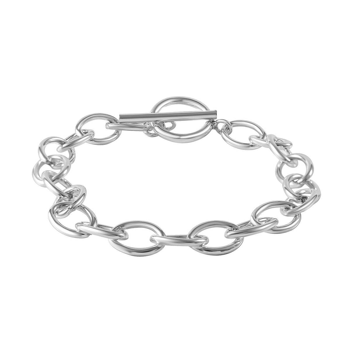 One Time  Closeout - Sterling Silver Offspring Link Bracelet (Size - 7.5) Silver Wt 12 Grms 7595018 0