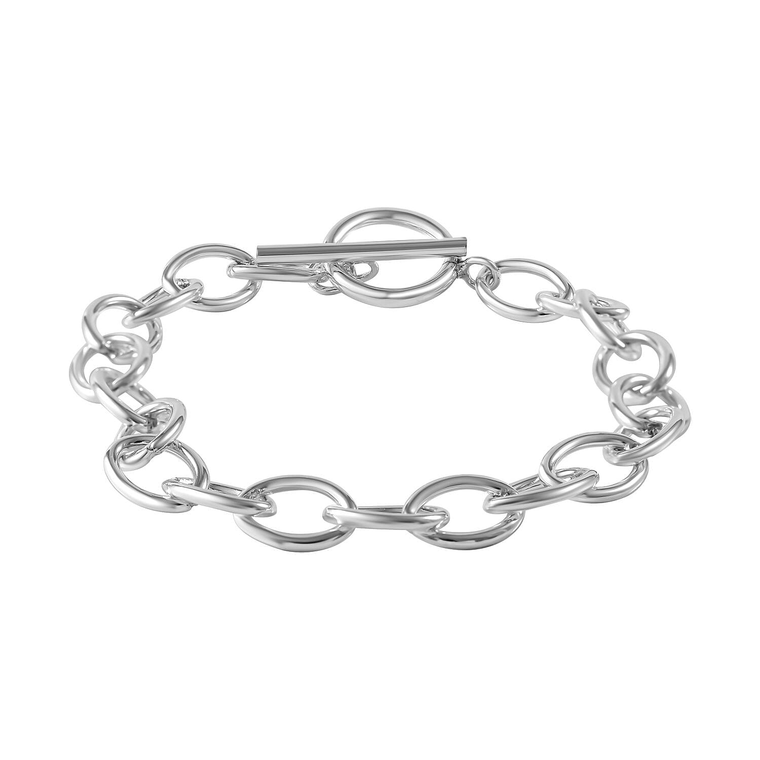 One Time  Closeout - Sterling Silver Offspring Link Bracelet (Size - 7.5) Silver Wt 12 Grms 7595018 0