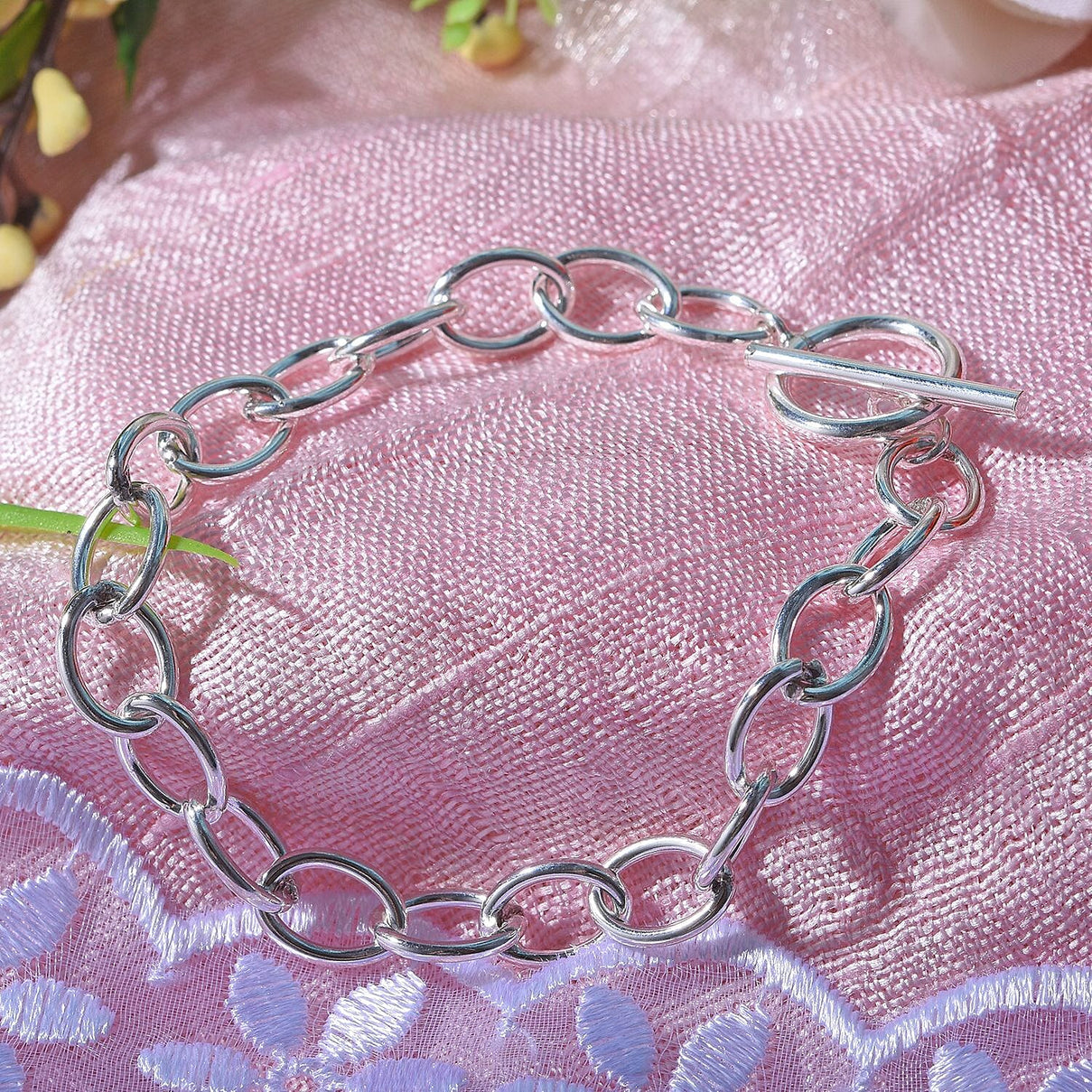 One Time  Closeout - Sterling Silver Offspring Link Bracelet (Size - 7.5) Silver Wt 12 Grms 7595018 2