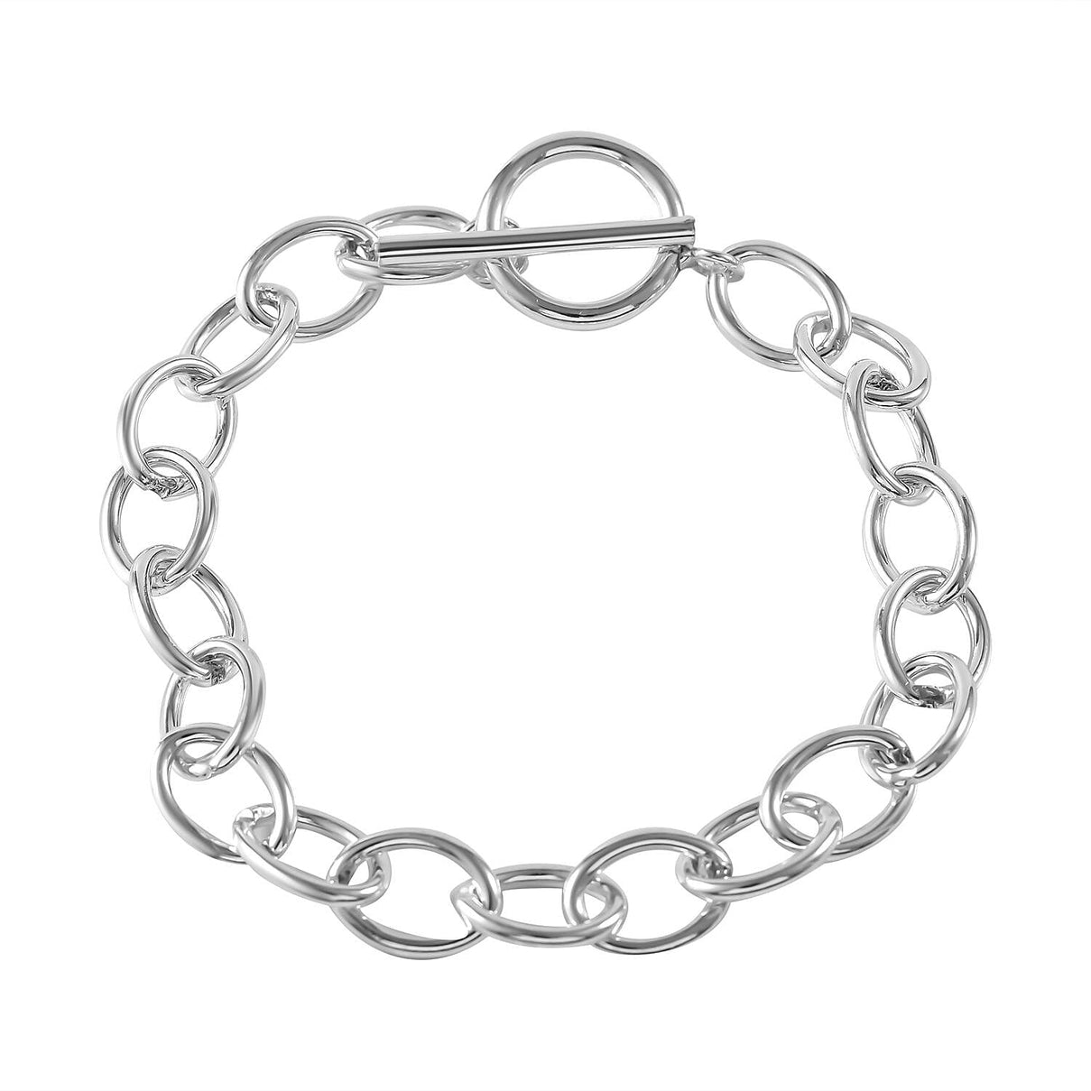 One Time  Closeout - Sterling Silver Offspring Link Bracelet (Size - 7.5) Silver Wt 12 Grms 7595018 4
