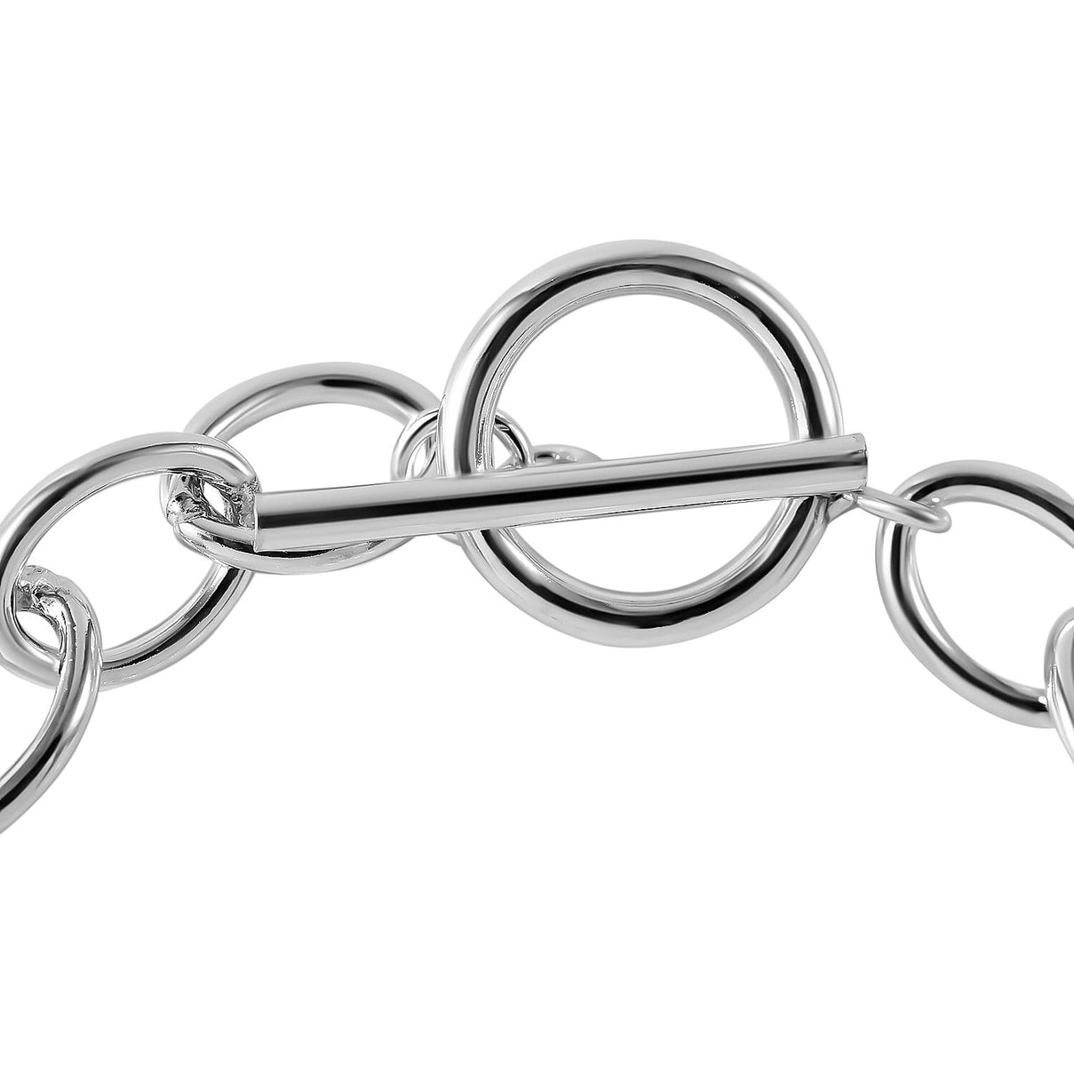 One Time  Closeout - Sterling Silver Offspring Link Bracelet (Size - 7.5) Silver Wt 12 Grms 7595018 5
