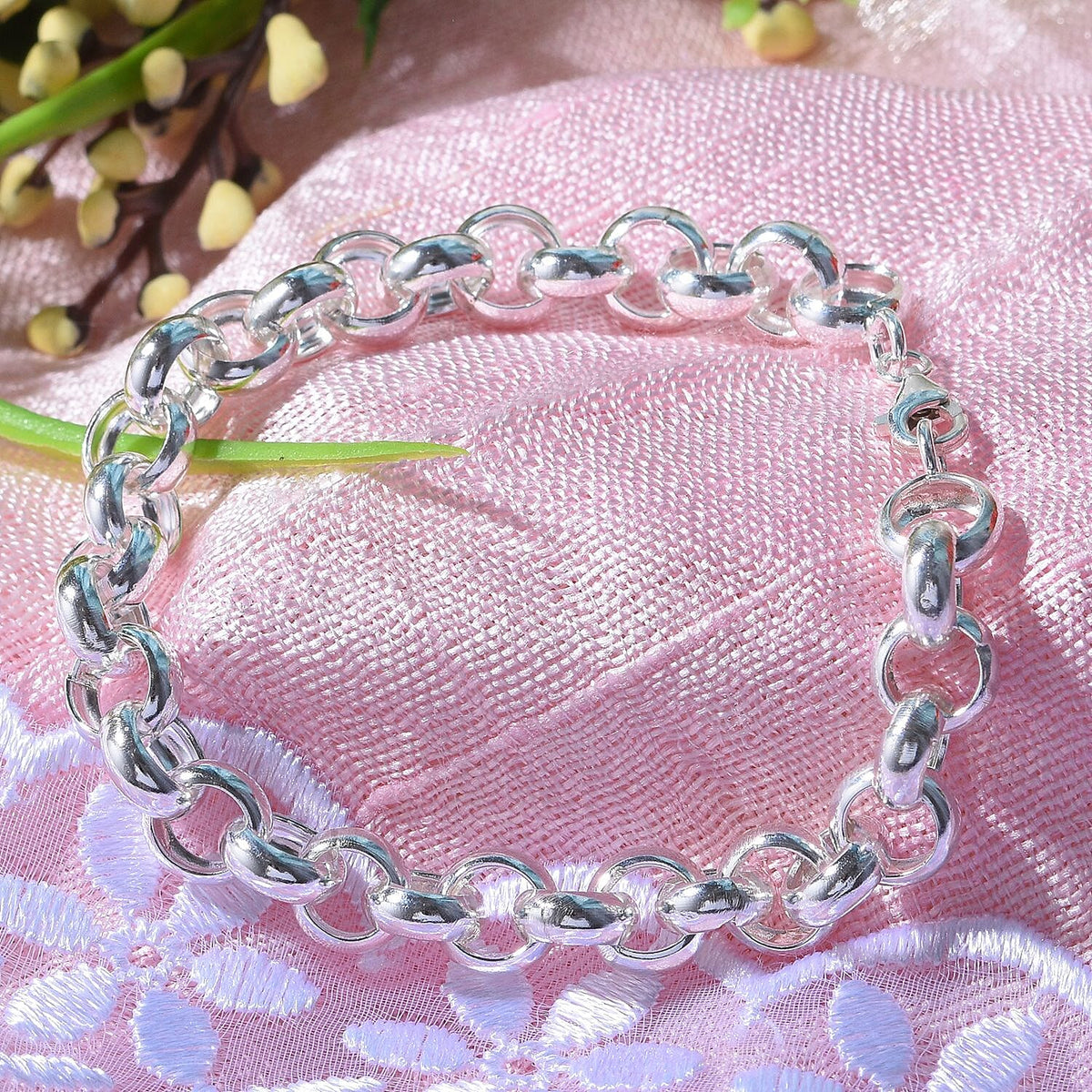 Bangkok Closeout Sterling Silver Belcher Bracelet (Size - 7.5), Silver Wt. 15.4 Gms 7595016 2