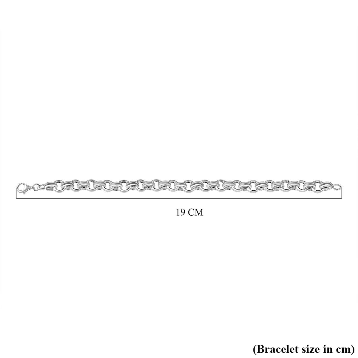 Bangkok Closeout Sterling Silver Belcher Bracelet (Size - 7.5), Silver Wt. 15.4 Gms 7595016 6