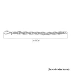 La Bella Italian Made Sterling Silver Prince of Wales Bracelet (Size - 7.5), 18.9 Gms