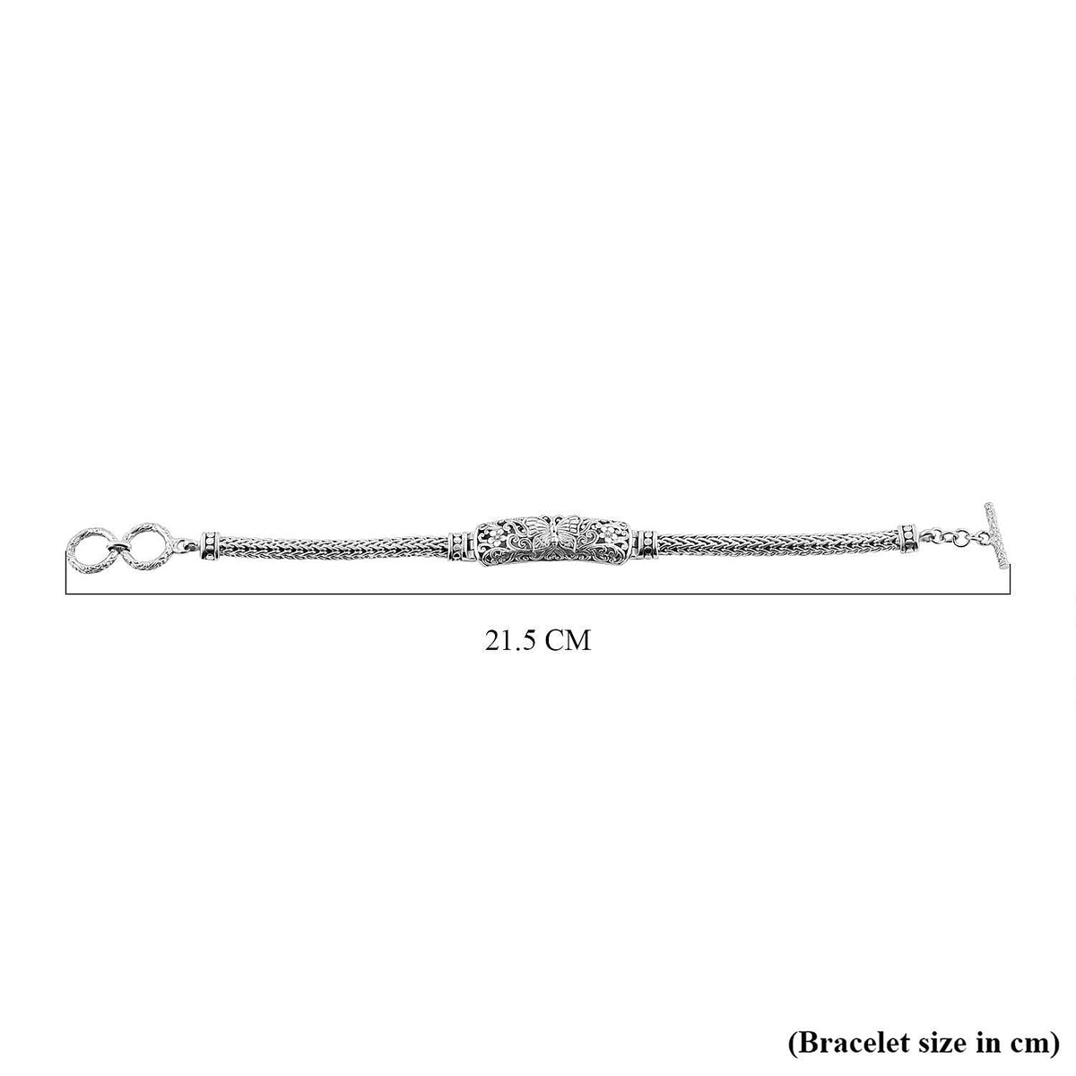 Royal Bali Collection - Sterling Silver Butterfly Bracelet (Size 8.00), Silver Wt 22.850 GM 7620790 6