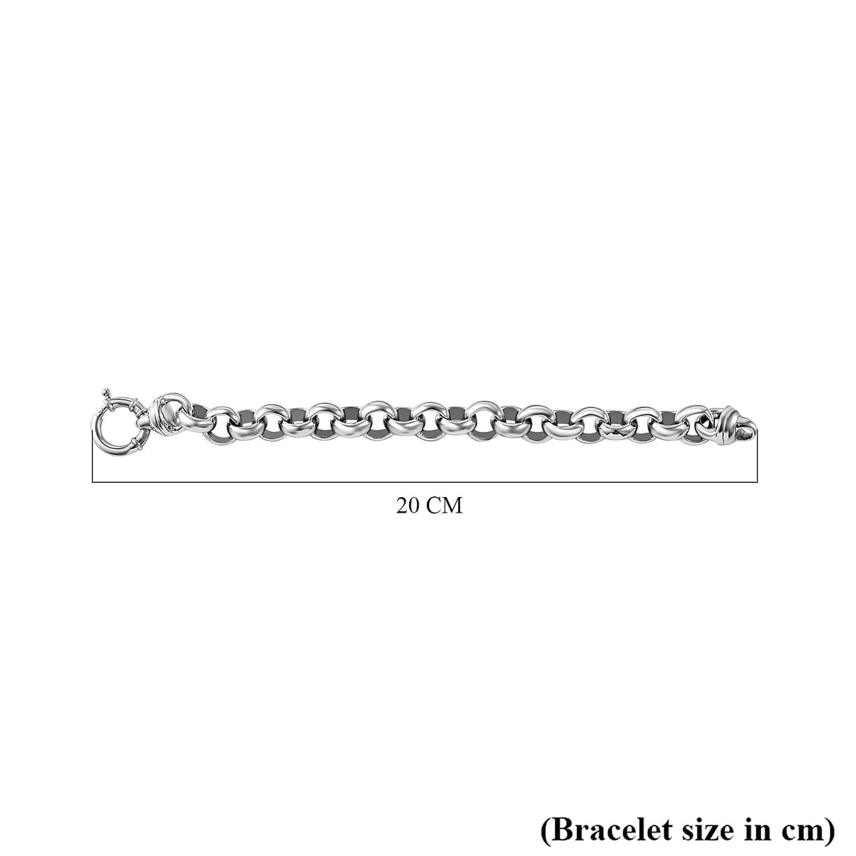 Platinum Overlay Sterling Silver Bracelet (Size - 7.5), Silver Wt. 24 Gms 7595530 4