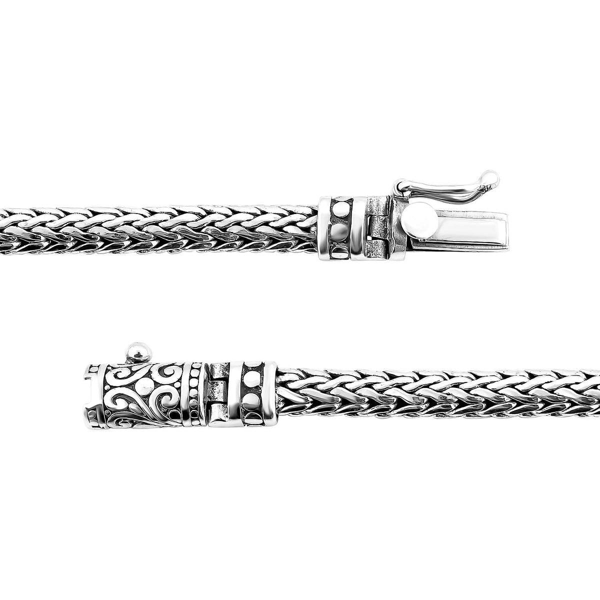 Royal Bali Collection - Sterling Silver Dragon Head Bracelet (Size - 7.5), Silver Wt. 26 Gms 7619873 4