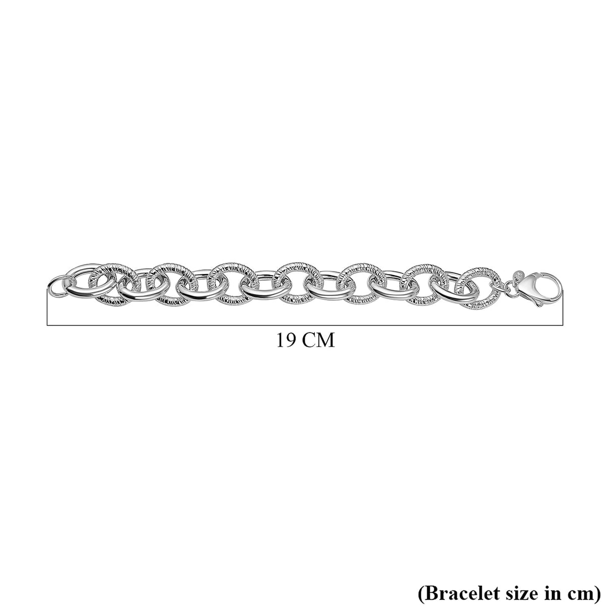 La Bella Italian Made Oval Link Sterling Silver Bracelet (Size 7.5), Silver Wt. 29.45 Gms. 7648764 4