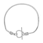 Royal Bali Sterling Silver Heart Bracelet (Size - 7.5)