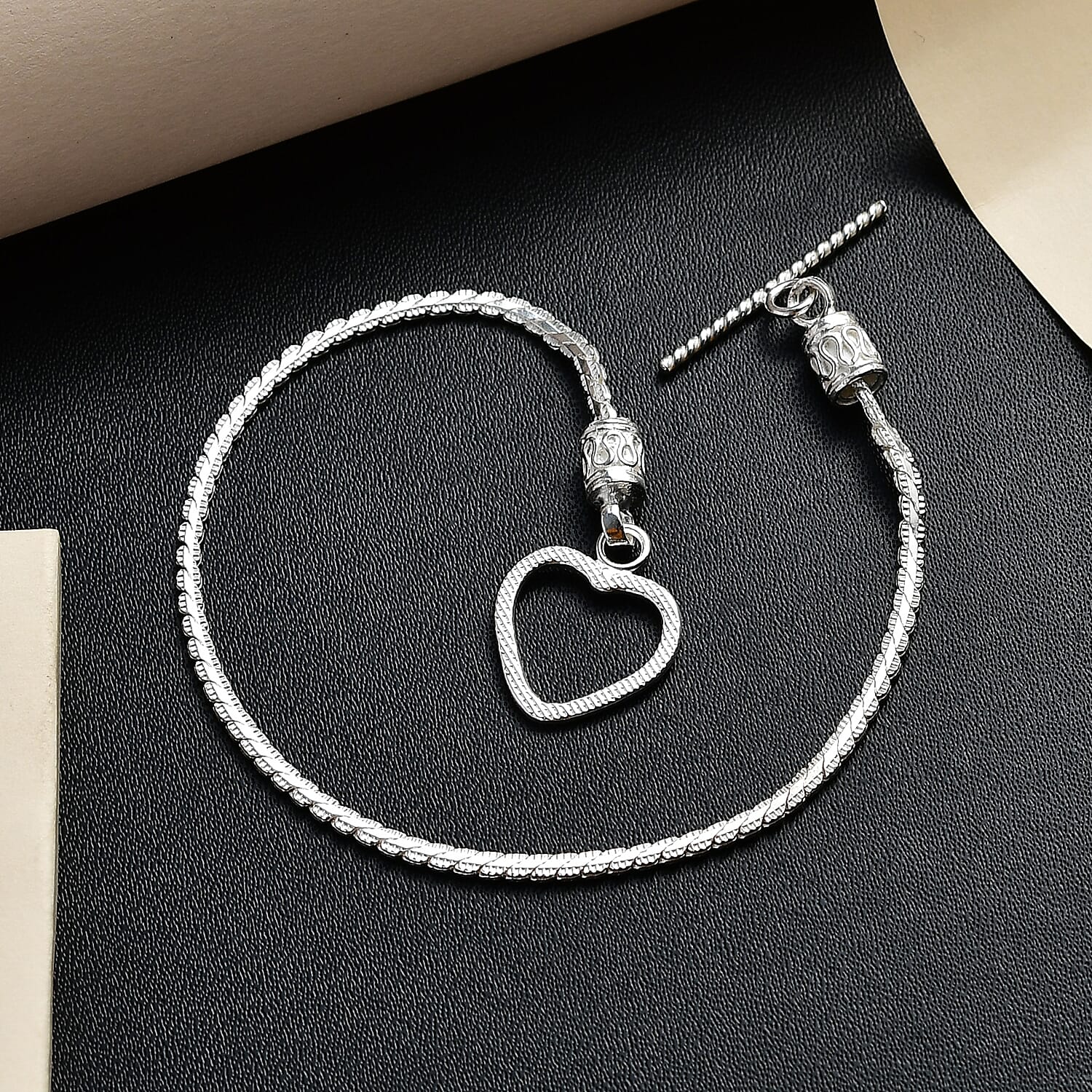 Royal Bali Sterling Silver Heart Bracelet (Size - 7.5) 7571337 2