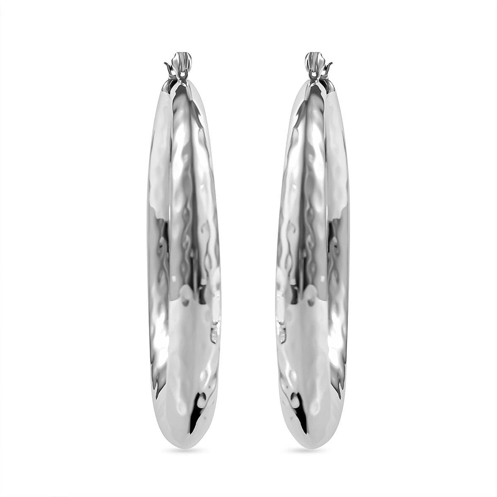 Bangkok Closeout - Sterling Silver Hoop Earrings, Silver Wt. 15 Gms