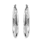 Bangkok Closeout - Sterling Silver Hoop Earrings, Silver Wt. 15 Gms