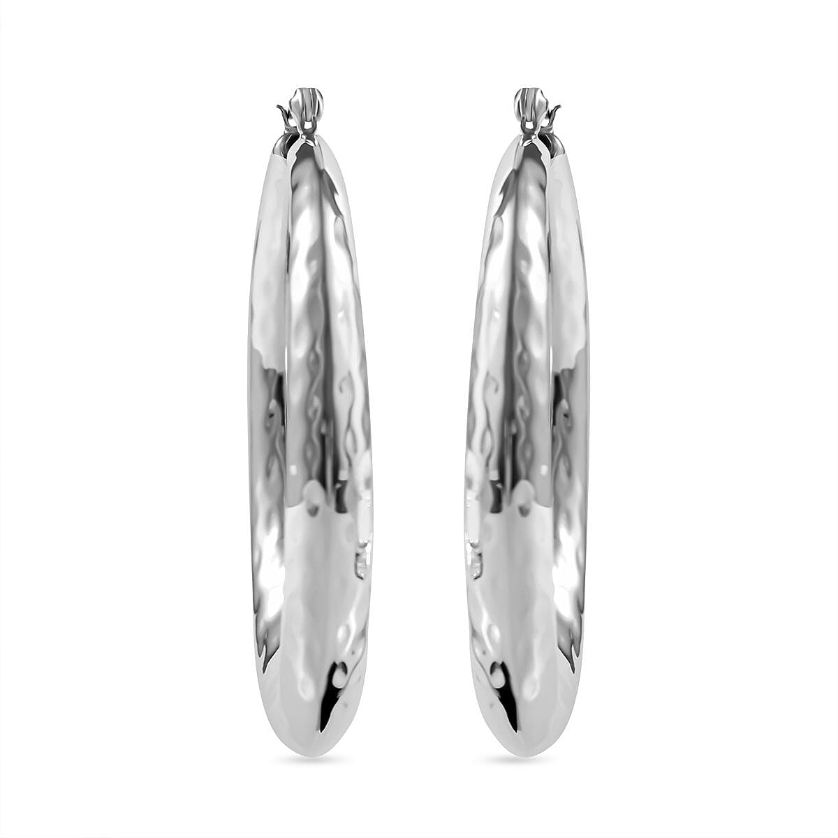 Bangkok Closeout - Sterling Silver Hoop Earrings, Silver Wt. 15 Gms 7595271 0