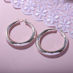 Bangkok Closeout - Sterling Silver Hoop Earrings, Silver Wt. 15 Gms