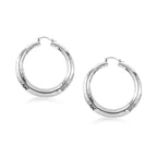 Bangkok Closeout - Sterling Silver Hoop Earrings, Silver Wt. 15 Gms