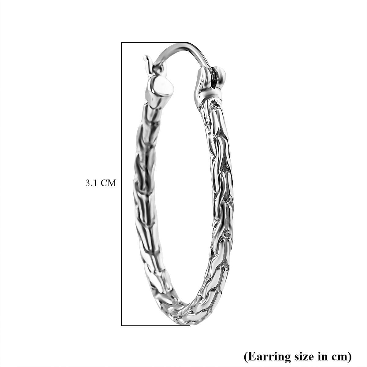 Royal Bali Collection - Sterling Silver Tulang Naga Hoop Earrings 7620924 5