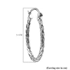 Royal Bali Collection - Sterling Silver Tulang Naga Hoop Earrings