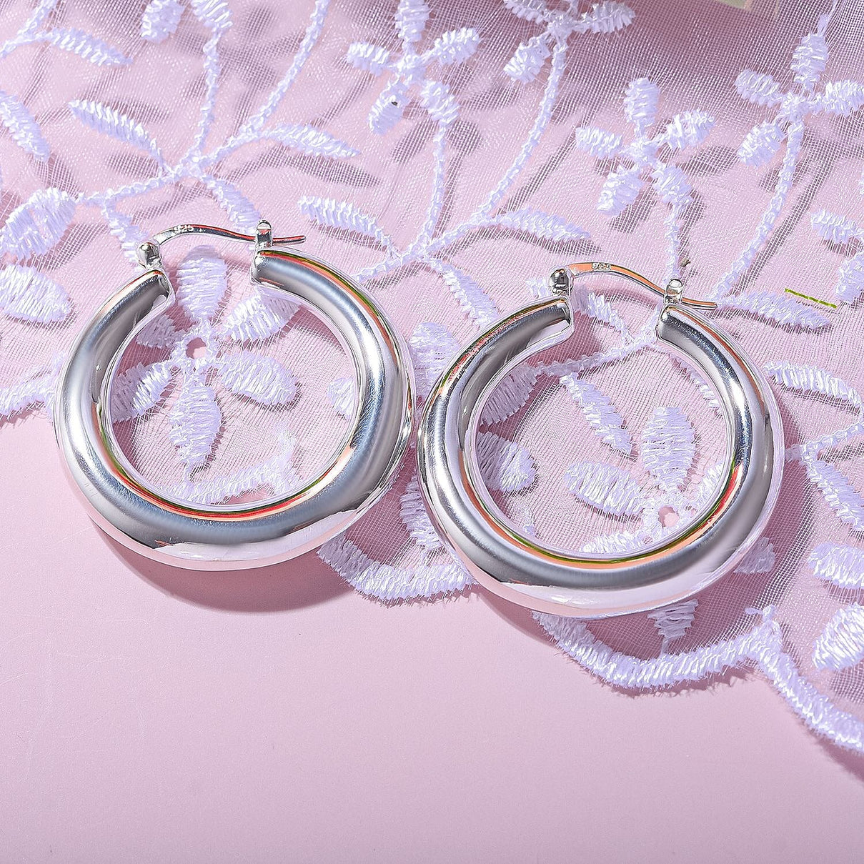 Bangkok Closeout - Sterling Silver Hoop Earrings 7595051 2