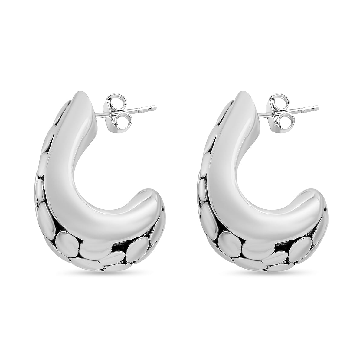 Royal Bali Collection - Sterling Silver Wall Earrings With Push Back 7595039 4