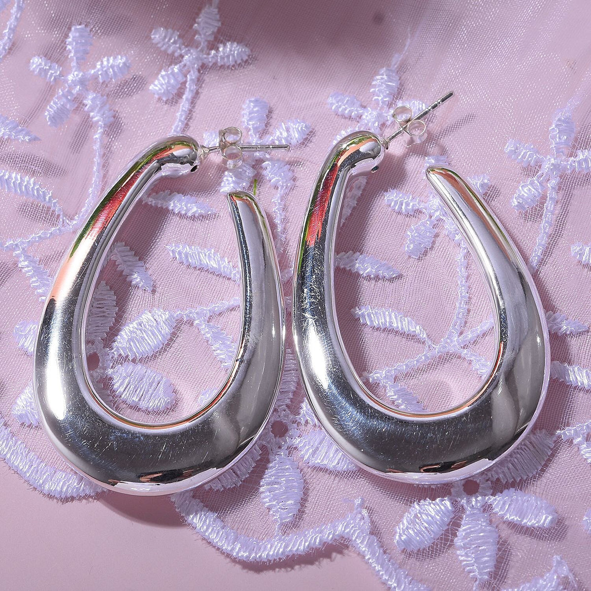 Bangkok Closeout - Sterling Silver Hoop Earrings 7595057 2