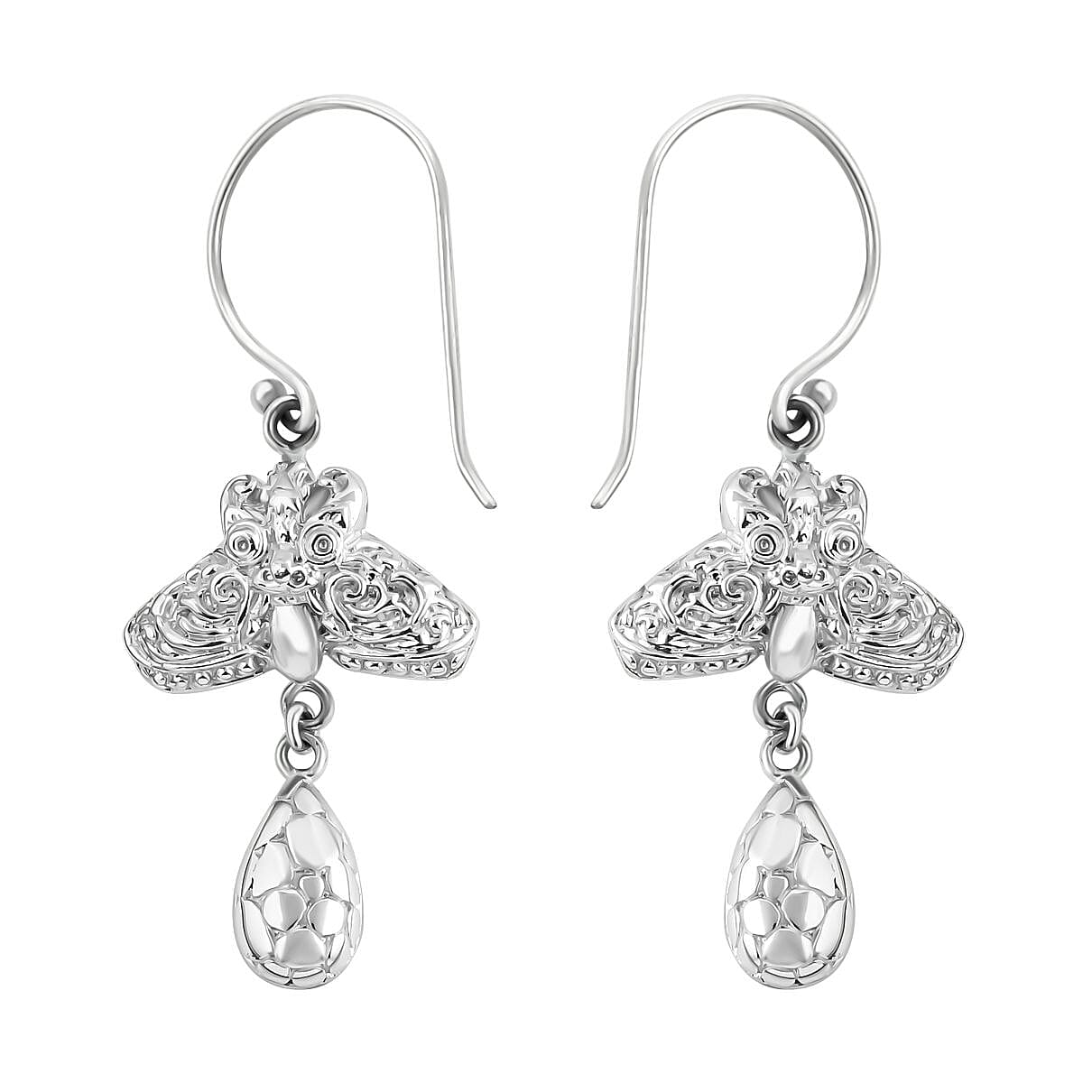 Royal Bali Sterling Silver Butterfly Drop Earrings, Silver Wt. 10.80 Gms 7620494 0