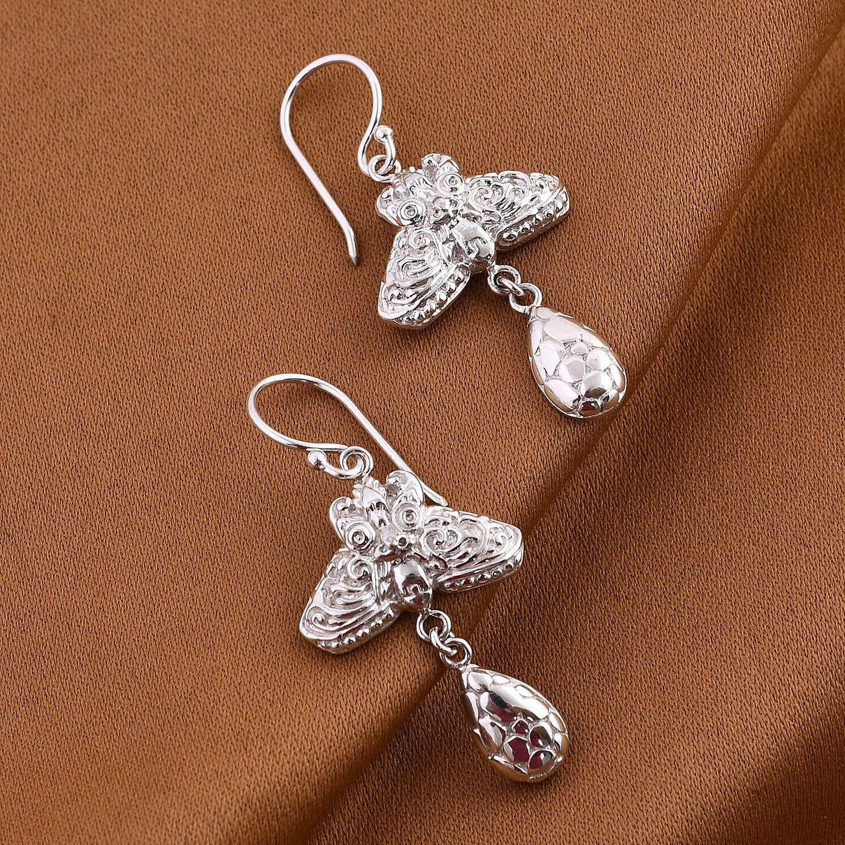 Royal Bali Sterling Silver Butterfly Drop Earrings, Silver Wt. 10.80 Gms 7620494 2