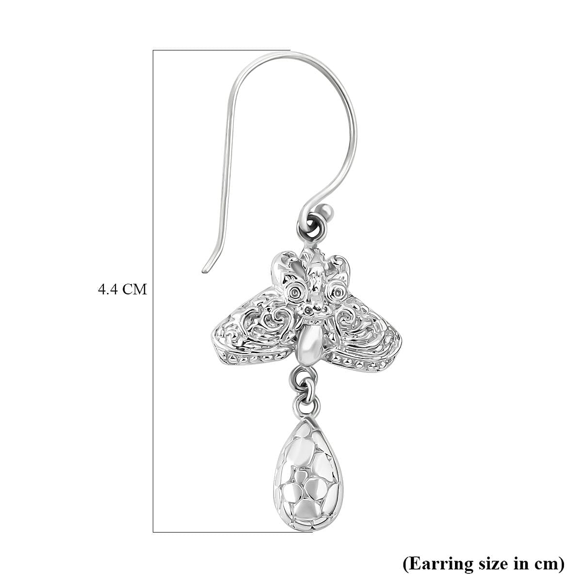 Royal Bali Sterling Silver Butterfly Drop Earrings, Silver Wt. 10.80 Gms 7620494 5