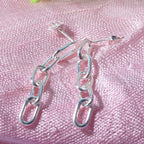 Sterling Silver Paper Clip Earrings